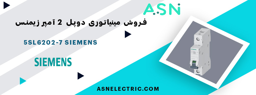 خرید و قیمت مینیاتوری دو پل 2 آمپر تیپ C زیمنس 5SL6202-7