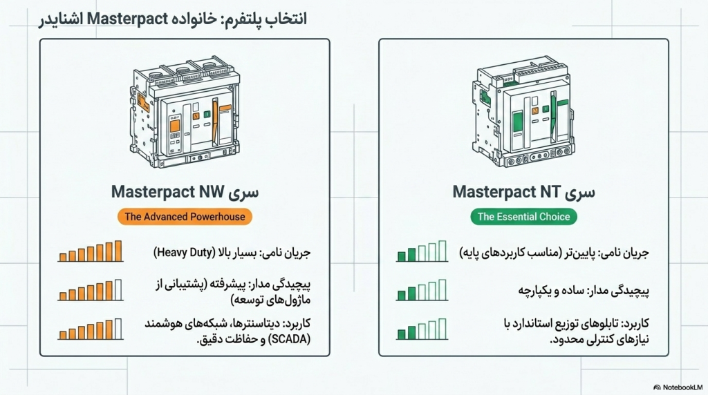 تفاوت کلید هوایی NT و NW اشنایدر