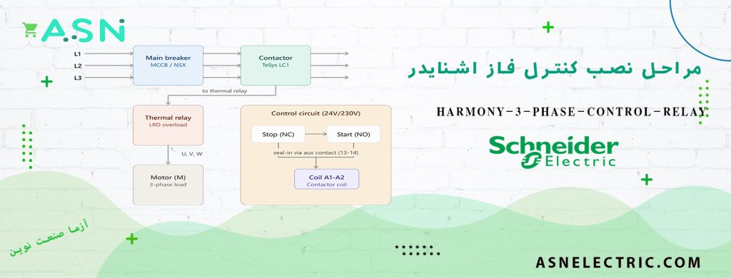 آموزش گام به گام مراحل نصب کنترل فاز اشنایدر