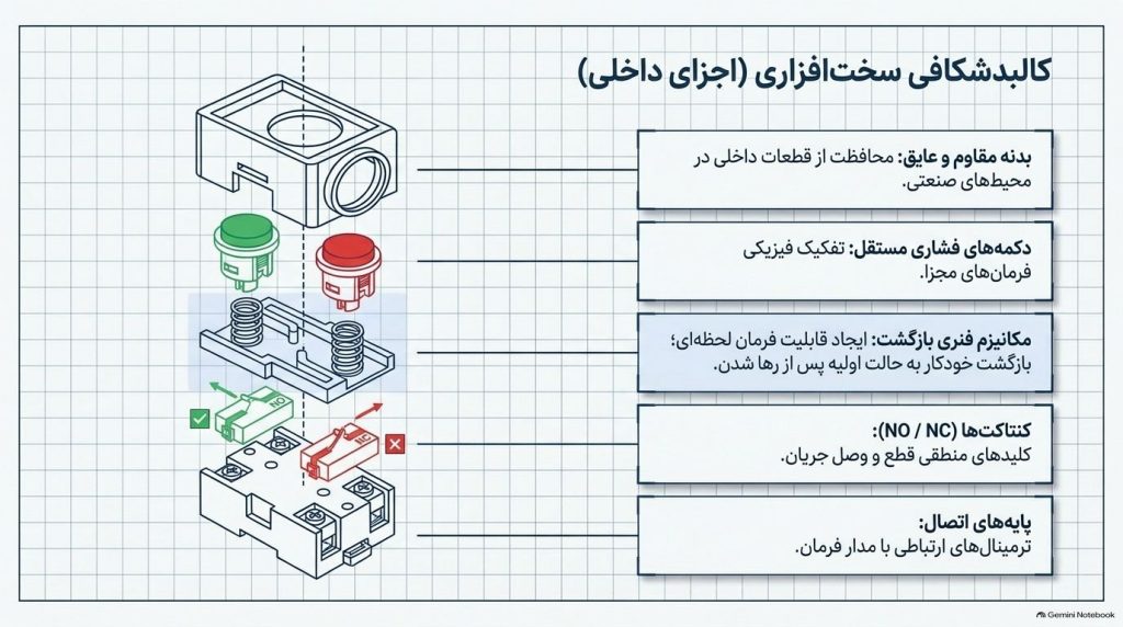 اجزای داخلی شستی دوبل